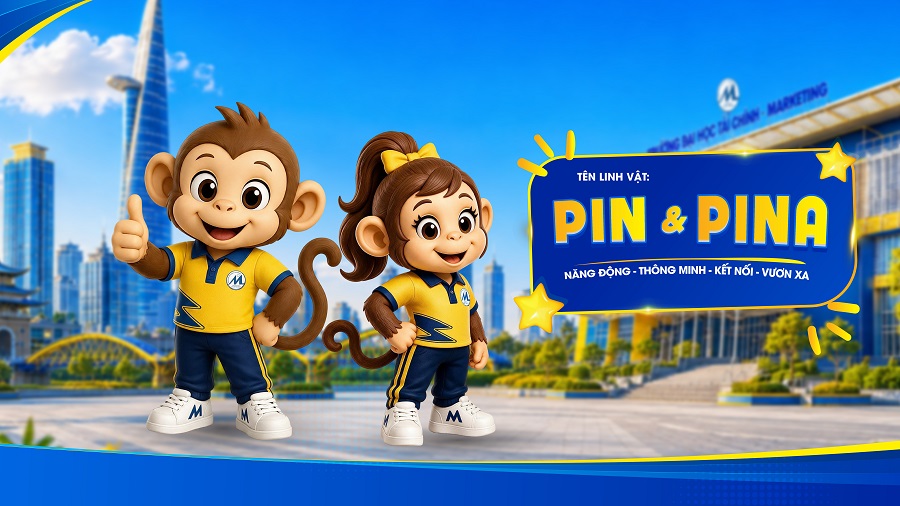University of Finance - Marketing introduces new mascots PIN and PINA