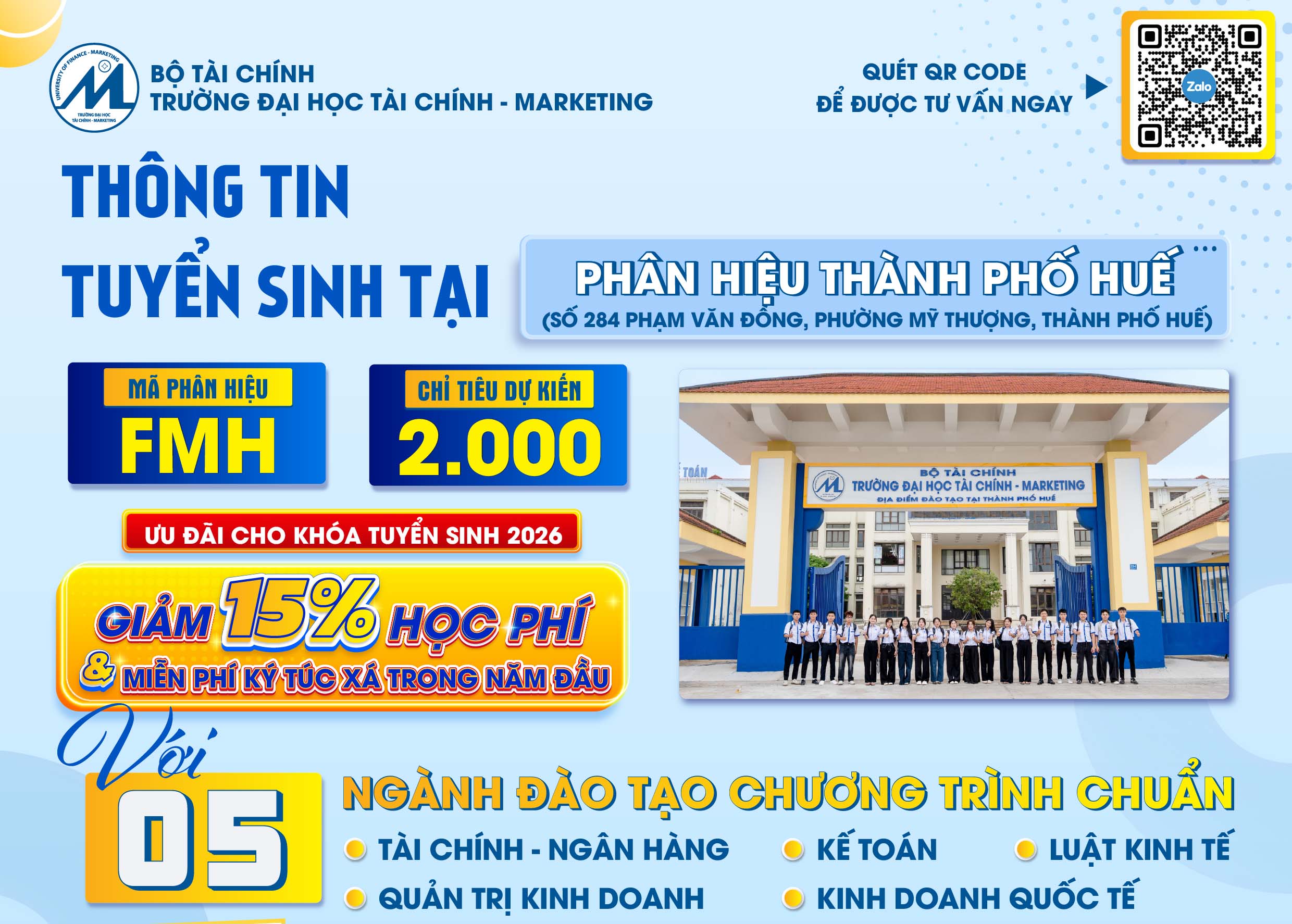 Admissions Information for UFM Campus of Hue